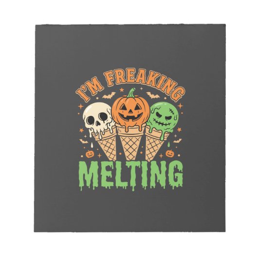 Halloween Smeltend Ijs Notitieblok (Voorkant)