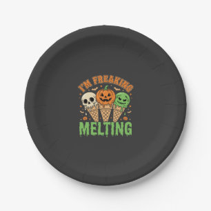 Halloween Smeltend Ijs Papieren Bordje