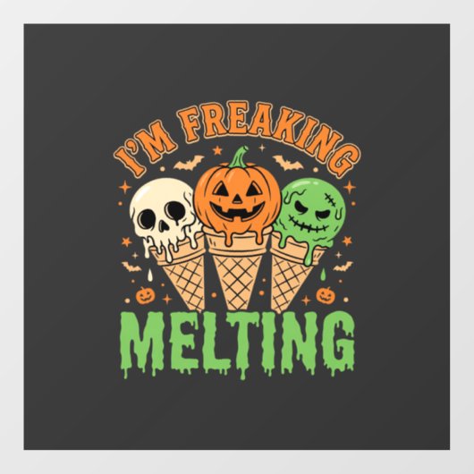 Halloween Smeltend Ijs Raamsticker (Vel)