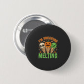 Halloween Smeltend Ijs Ronde Button 5,7 Cm (Voorkant /achterkant)