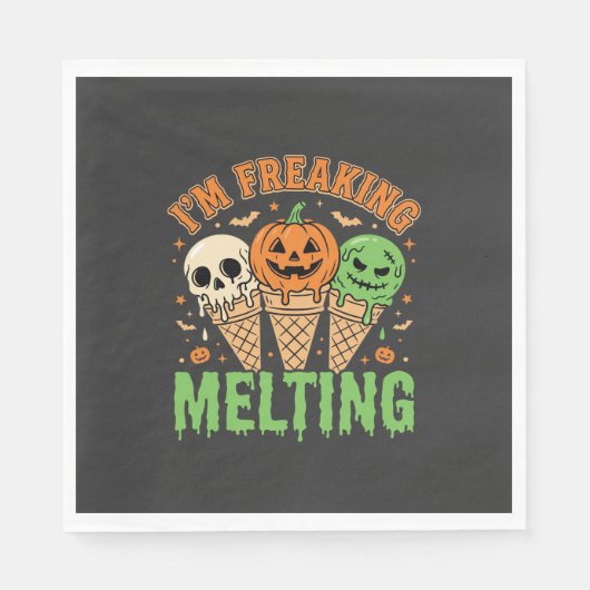 Halloween Smeltend Ijs Servet (Voorkant)
