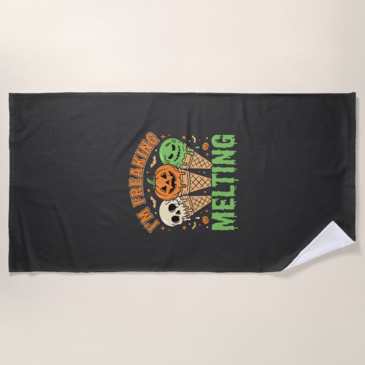 Halloween Smeltend Ijs Strandlaken (Voorkant)