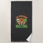 Halloween Smeltend Ijs Strandlaken (Voorkant)