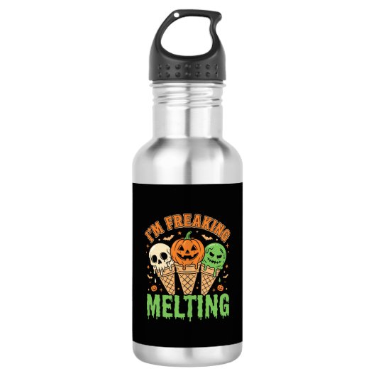 Halloween Smeltend Ijs Waterfles (Voorkant)