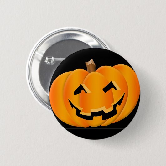 Halloween Smiling Pumpkin Button (Voorkant /achterkant)
