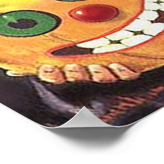 Halloween Smiling Witch and Pumpkin Poster (Hoek)