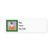 Halloween Smooth Collie Etiket (Voorkant)