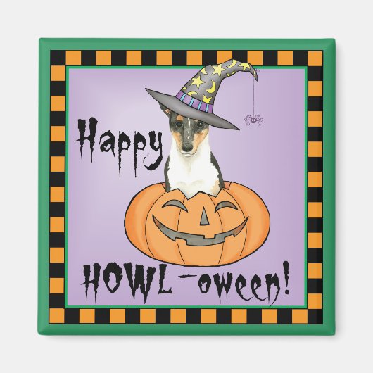 Halloween Smooth Collie Magneet (Voorkant)