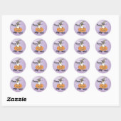 Halloween Smooth Collie Ronde Sticker (Vel)