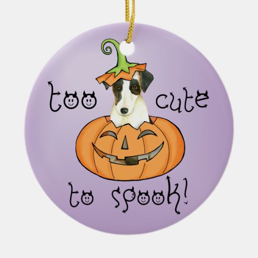 Halloween Smooth Fox Terrier Keramisch Ornament (Voorkant)