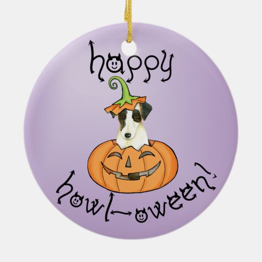 Halloween Smooth Fox Terrier Keramisch Ornament (Achterkant)