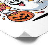 Halloween Snacks Ghost Funny Trick-or-Treat Snoep Poster (Hoek)