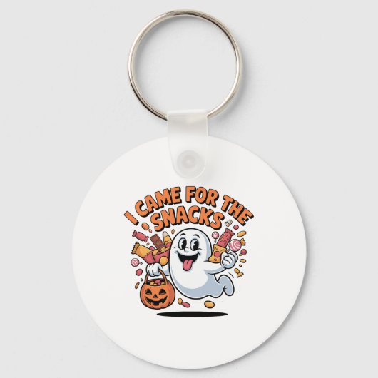 Halloween Snacks Ghost Funny Trick-or-Treat Snoep Sleutelhanger (Voorkant)
