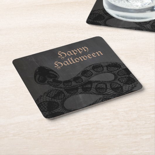 Halloween Snake Kartonnen Onderzetters (Schuin)