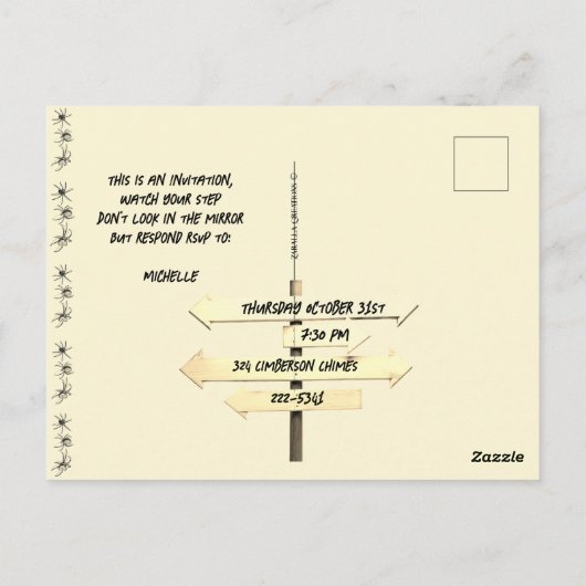 Halloween  Snake Priesteres Briefkaart (Achterkant)