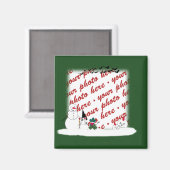 Halloween Sneeuwmannen Foto Lijst Magneet (Voorkant / Achterkant)