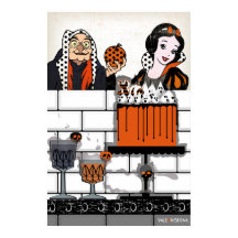 Halloween Sneeuwwitje gif en cake poster