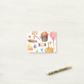 Halloween snoeit naadloos patroon post-it® notes (Op bureau)