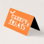 Halloween Snoep Bag Topper Kaarten Bats and Spiers (Voorkant)