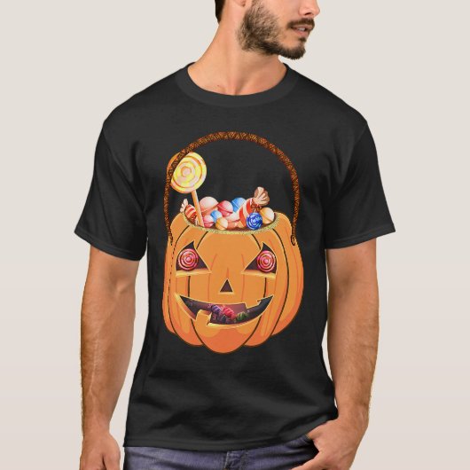 Halloween Snoep Basket Pumpkin Costume T-shirt (Voorkant)