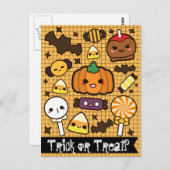 Halloween Snoep behandelingen Briefkaart (Voorkant / Achterkant)