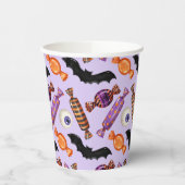 Halloween Snoep behandelt Paarse Papieren Bekers (Links)