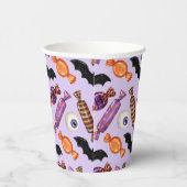 Halloween Snoep behandelt Paarse Papieren Bekers (Rechts)