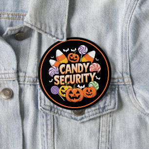 Halloween Snoep Beveiliging Ronde Button 4,0 Cm
