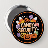 Halloween Snoep Beveiliging Ronde Button 4,0 Cm (Voorkant /achterkant)