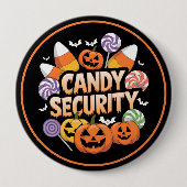 Halloween Snoep Beveiliging Ronde Button 4,0 Cm (Voorkant)