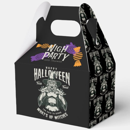 Halloween Snoep Box met Witch Design Bedankdoosjes (Voorkant)