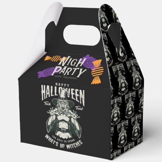 Halloween Snoep Box met Witch Design Bedankdoosjes (Achterkant)