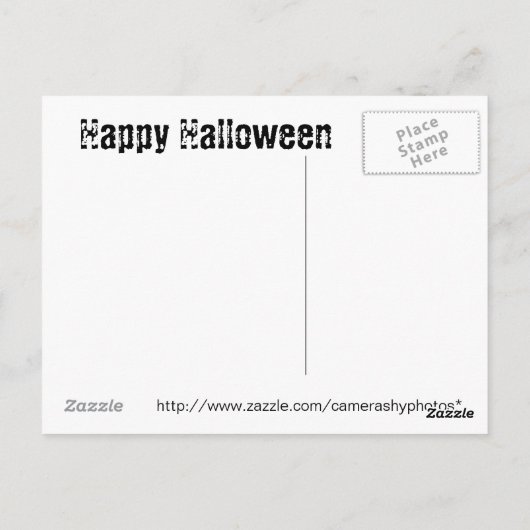 Halloween snoep briefkaart (Achterkant)