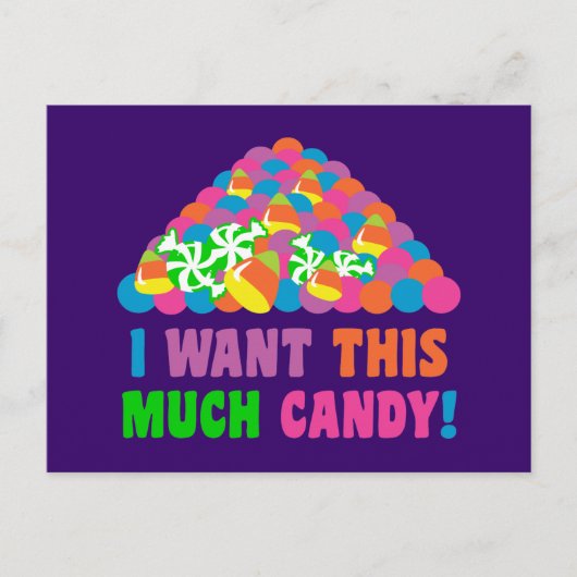 Halloween-Snoep Briefkaart (Voorkant)