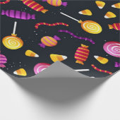 Halloween snoep cadeaupapier (Hoek)