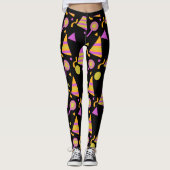 Halloween Snoep Confetti Fel Leggings (Voorkant)