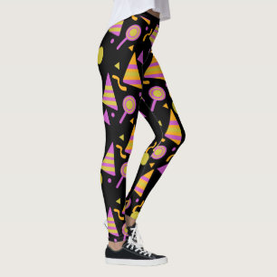 Halloween Snoep Confetti Fel Leggings