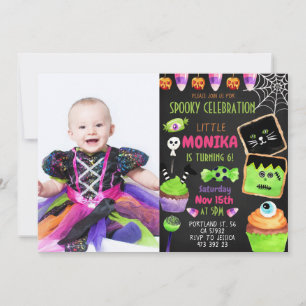 Halloween Snoep Cookies Birthday Invitation Kaart