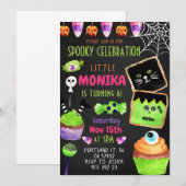 Halloween Snoep Cookies Spooktacular Kids Verjaard Kaart (Voorkant / Achterkant)