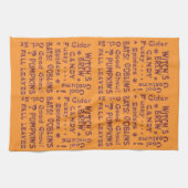 Halloween Snoep Costume 31 okt. Oranje en zwart Theedoek (Horizontaal)