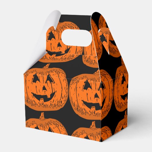 Halloween snoep doos, pompoen, pompoenen bedankdoosjes (Achterkant)