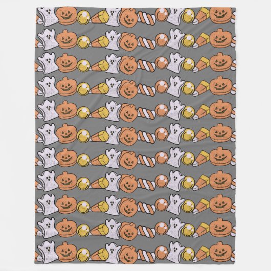 Halloween Snoep en Geesten Fleece Deken (Voorkant)