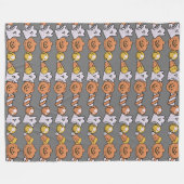 Halloween Snoep en Geesten Fleece Deken (Voorkant (Horizontaal))