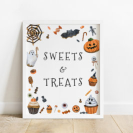 Halloween snoep en lekkernijen poster