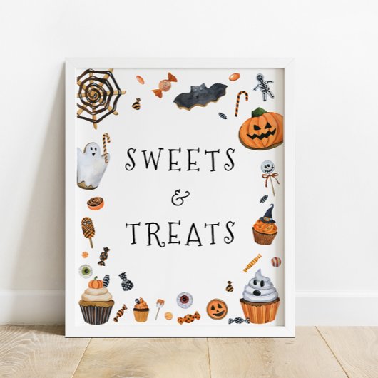 Halloween snoep en lekkernijen poster