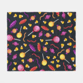 Halloween snoep fleece deken (Voorkant (Horizontaal))