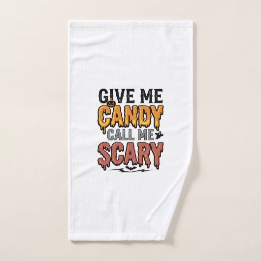 Halloween Snoep Geef Me Snoep Bel Me Bang_1 Handdoek (Handdoek)