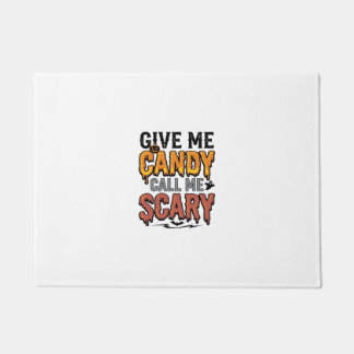 Halloween Snoep Geef Me Snoep Bel Me Schrikbarend_ Deurmat
