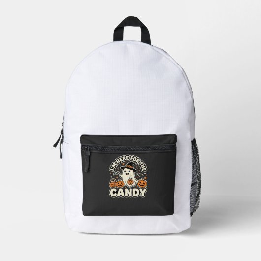 Halloween Snoep Geest Pompoen Ontwerp Bedrukte Rugzak (Voorkant)