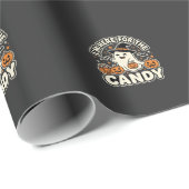 Halloween Snoep Geest Pompoen Ontwerp Cadeaupapier (Rol Hoek)